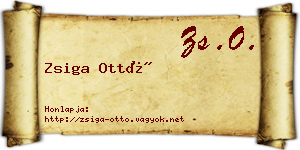 Zsiga Ottó névjegykártya